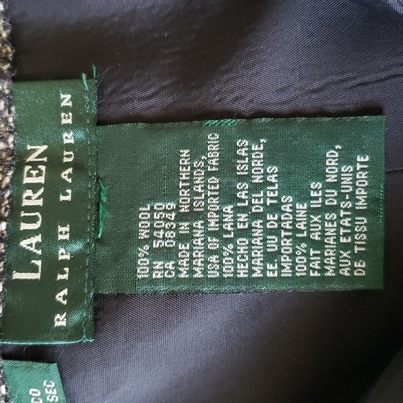 Vintage Lauren Ralph Lauren Long Tweed Maxi Skirt — Black & White - Picture 7 of 8